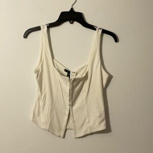 Bloomingdales Aqua Cream Bustier Camisole Top